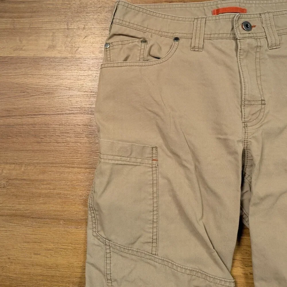 LL Bean Riverton Pants Mens 30x32(31) Beige Hiking Outdoor Utility Cargo